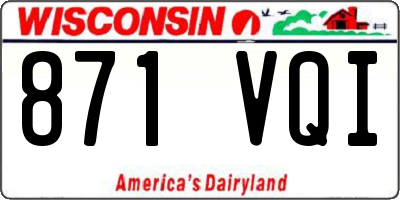 WI license plate 871VQI