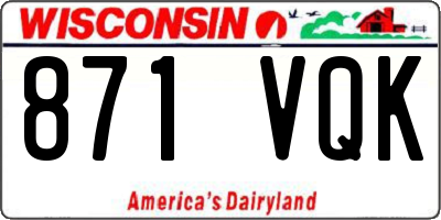 WI license plate 871VQK