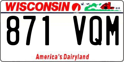 WI license plate 871VQM