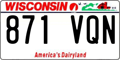 WI license plate 871VQN