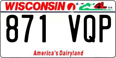 WI license plate 871VQP