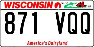 WI license plate 871VQQ
