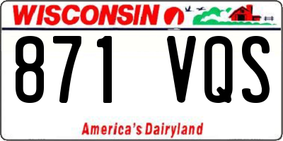 WI license plate 871VQS