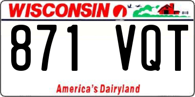 WI license plate 871VQT