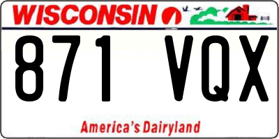 WI license plate 871VQX