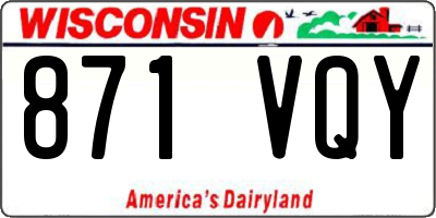 WI license plate 871VQY