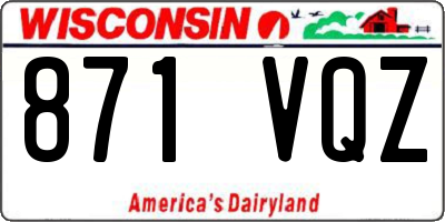 WI license plate 871VQZ