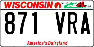 WI license plate 871VRA