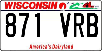 WI license plate 871VRB