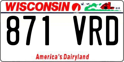WI license plate 871VRD