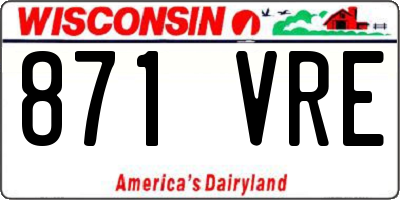 WI license plate 871VRE