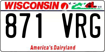 WI license plate 871VRG