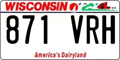 WI license plate 871VRH