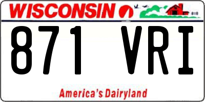 WI license plate 871VRI
