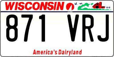 WI license plate 871VRJ