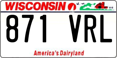 WI license plate 871VRL