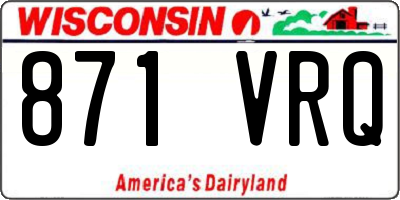 WI license plate 871VRQ