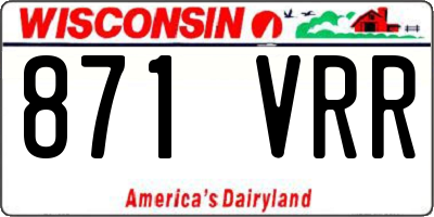 WI license plate 871VRR