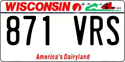 WI license plate 871VRS