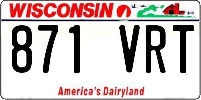 WI license plate 871VRT