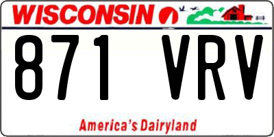 WI license plate 871VRV