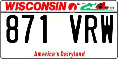 WI license plate 871VRW