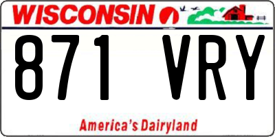 WI license plate 871VRY