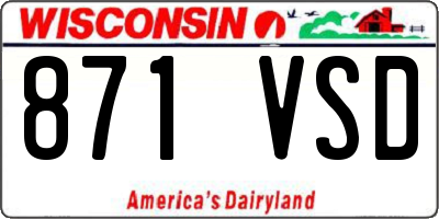 WI license plate 871VSD