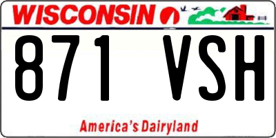 WI license plate 871VSH