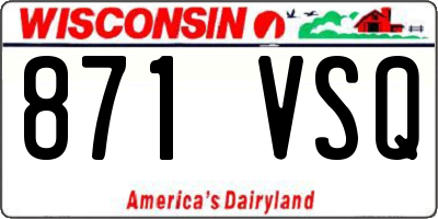 WI license plate 871VSQ