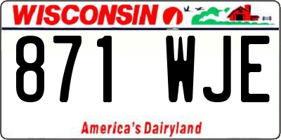 WI license plate 871WJE