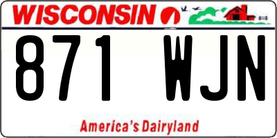 WI license plate 871WJN
