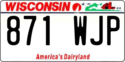WI license plate 871WJP