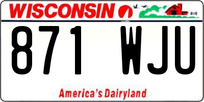 WI license plate 871WJU