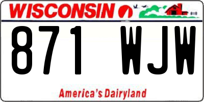 WI license plate 871WJW