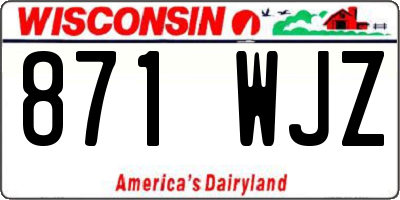 WI license plate 871WJZ
