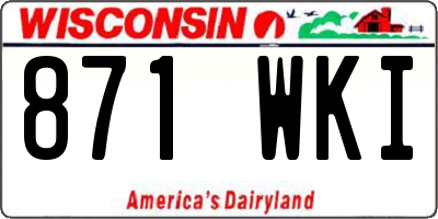 WI license plate 871WKI