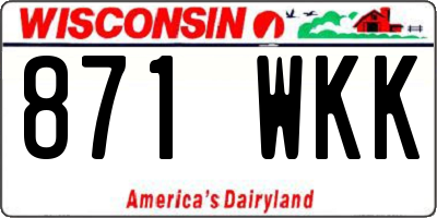 WI license plate 871WKK