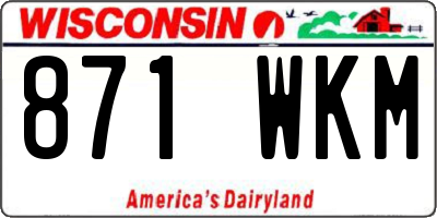WI license plate 871WKM
