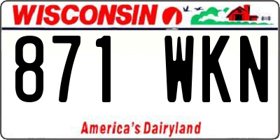 WI license plate 871WKN