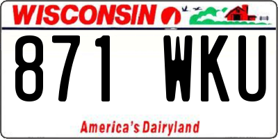 WI license plate 871WKU