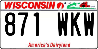 WI license plate 871WKW