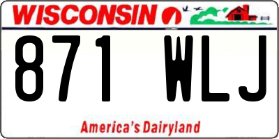 WI license plate 871WLJ