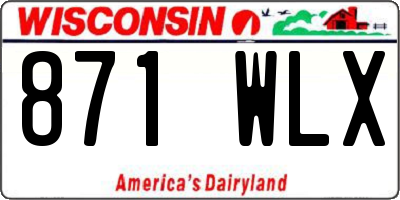WI license plate 871WLX