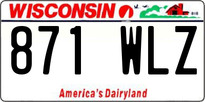 WI license plate 871WLZ