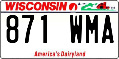 WI license plate 871WMA