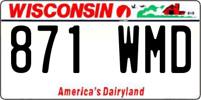 WI license plate 871WMD