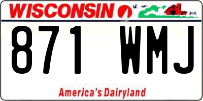 WI license plate 871WMJ