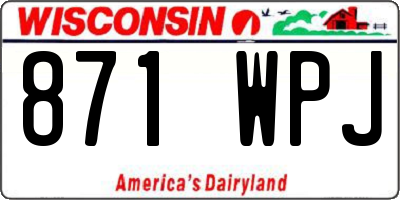 WI license plate 871WPJ