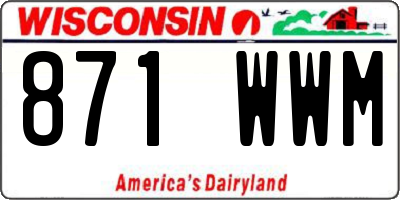 WI license plate 871WWM